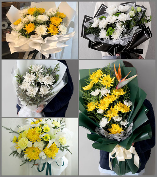 江苏淮安清江浦区钵池乡白事花束代送